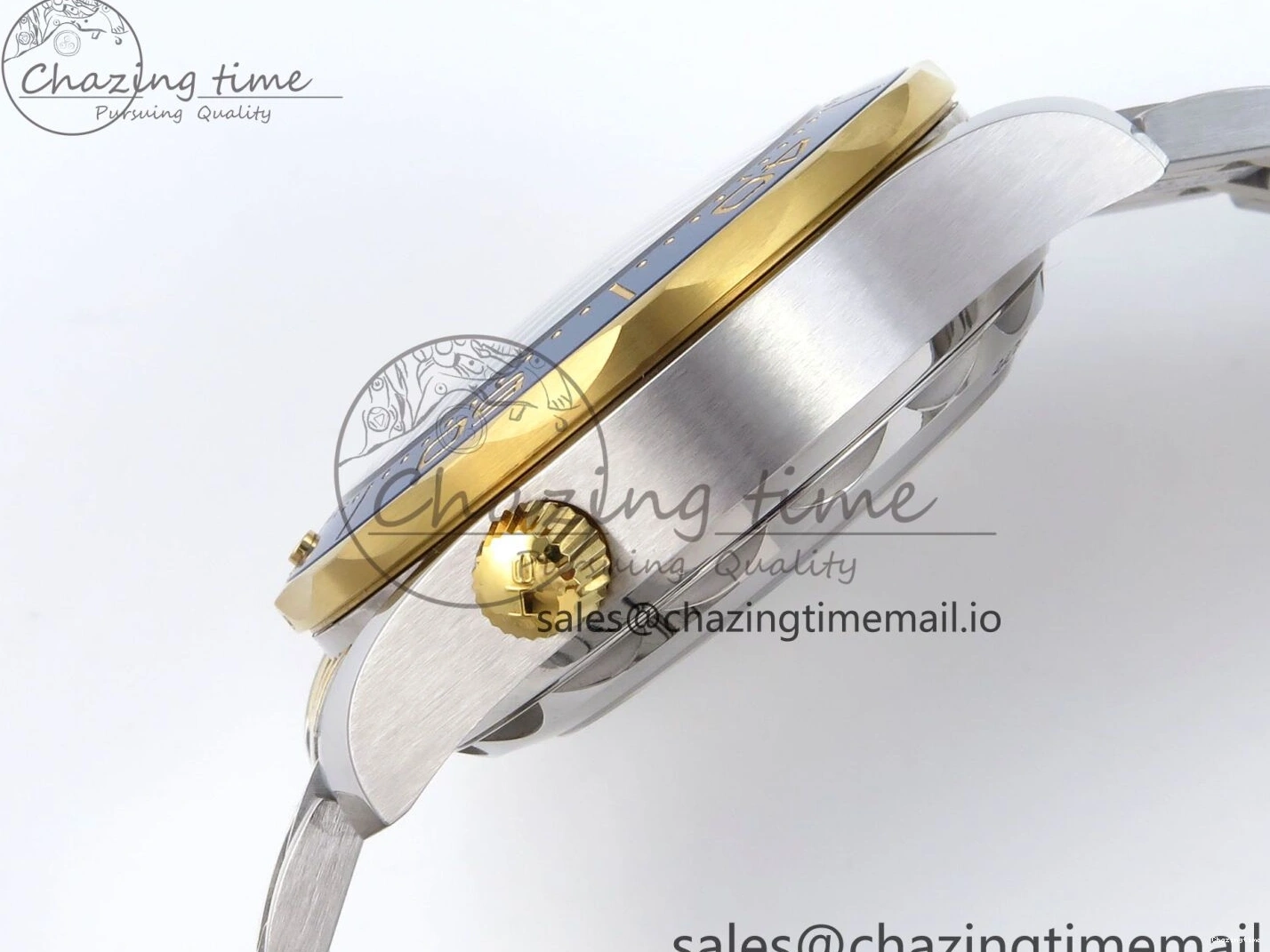 0306 Seamaster 300m Chrono SS YG OMF 1:1 Best Edition Blue Dial on SS YG Bracelet A Seasonal 7691